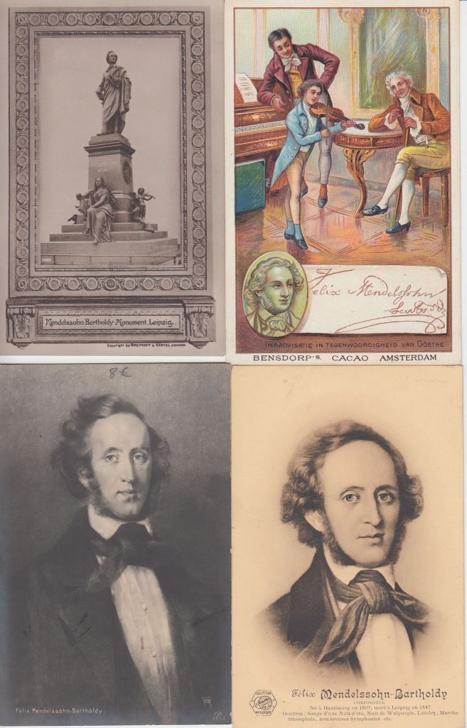 Mendelssohn Felix Composer Music 34 Vintage Postcards Pre-1940 (l3925)